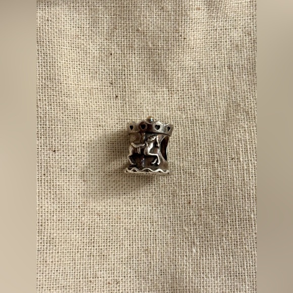 Retired Authentic Pandora 925 Silver/ 14K Gold Accent Carousel Charm 791236 - Picture 3 of 6